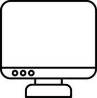 monitor lijn icoon vector