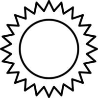 zon lijn icoon vector