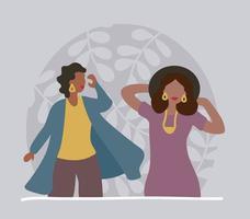 afro vrouwen paar vector