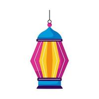 eid mubarak lamp vector