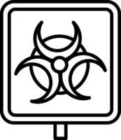 pictogram voor biologische gevarenlijn vector