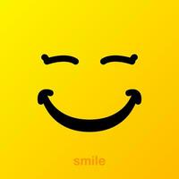 geel glimlach. glimlach icoon. vector emoticon set. vector achtergrond. grappig kunst
