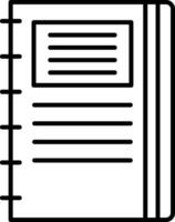 notebook lijn icoon vector