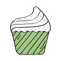 zoet cupcake-eten vector