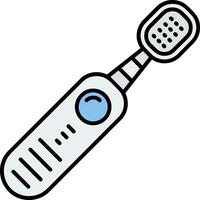 elektrisch tandenborstel lijn gevulde icoon vector