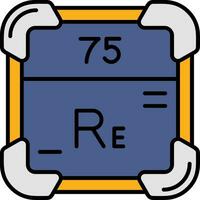 rhenium lijn gevulde icoon vector