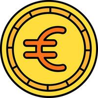 euro lijn gevulde icoon vector