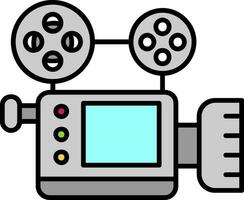 video camera lijn gevulde icoon vector