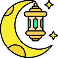 Ramadan lijn gevulde icoon vector