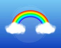 mooi regenboog, mooi meteorologisch fenomeen. vector illustratie.