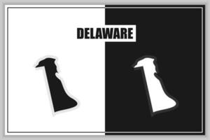 vlak stijl kaart van staat van Delaware, Verenigde Staten van Amerika. Delaware schets. vector illustratie