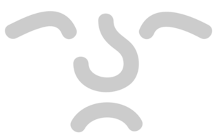emoji gezicht eenvoudig verdrietig vector
