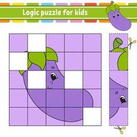 logische puzzel voor kinderen. onderwijs ontwikkelen werkblad. leerspel voor kinderen. activiteiten pagina. voor peuter. raadsel voor de kleuterschool. eenvoudige platte geïsoleerde vectorillustratie in schattige cartoon-stijl. vector