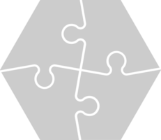 puzzel stukken zeshoek vector