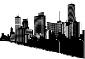 stad silhouet vector
