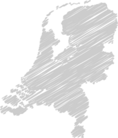 Nederland schetsen kaart vector