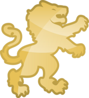 leeuw ongebreideld wapen goud vector