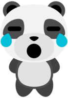emoji panda huilen vector