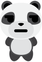 emoji panda grijns vector