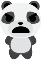 emoji panda boos vector