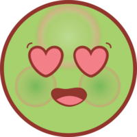 emoji gezicht cirkel liefde vector