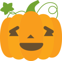 emoji-pompoen opgelucht vector