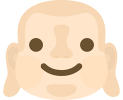 emoji buddha gezicht smile vector