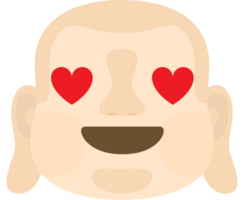 emoji boeddha gezicht liefde vector