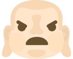 emoji boeddha gezicht boos vector