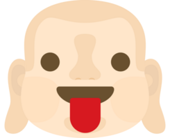 emoji buddha face tounge vector