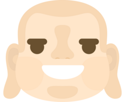 emoji buddha gezicht smile vector