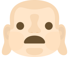 Emoji Boeddha gezicht snakt naar adem vector