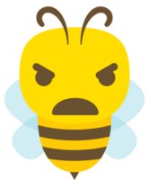 emoji bee cartoon boos vector