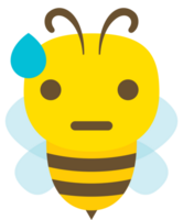 emoji bee cartoon zweet vector