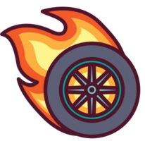 burnout wiel vector