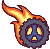 burnout wiel vector