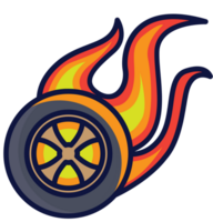 burnout wiel vector