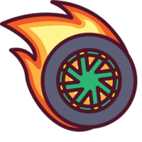 burnout wiel vector