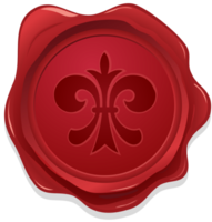 fleur de lis was- zegel vector