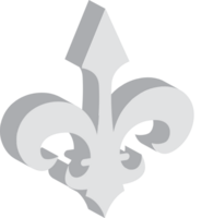 fleur de lis isometrische vector