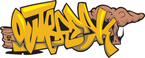 graffiti typografie vector