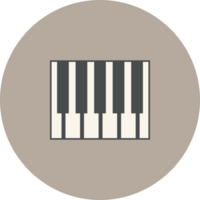 muziek cirkel pictogram piano vector