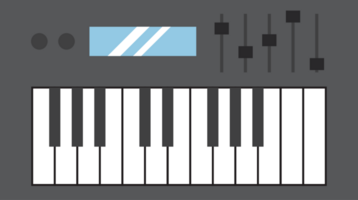 muziekinstrument midi piano vector