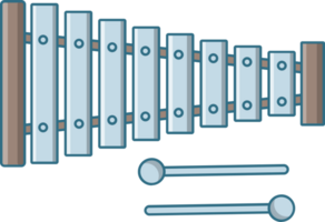 muziekinstrument lijn pictogram xylofoon vector