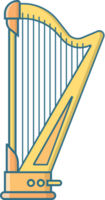 muziekinstrument lijn pictogram harp vector