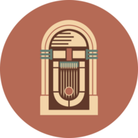 vintage muziekinstrument pictogram jukebox vector