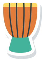 muziekinstrument pictogram djembe vector