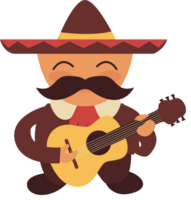 mariachi speler gitaar vector