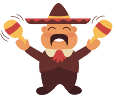 mariachi-speler maraca vector