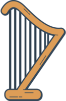 muziekinstrument harp vector